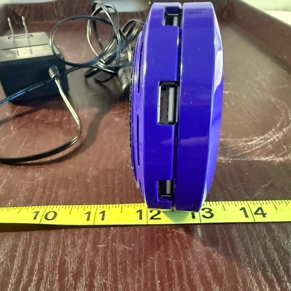 ChargeHub X7 – 7 Port USB Desktop Charging Station - purple